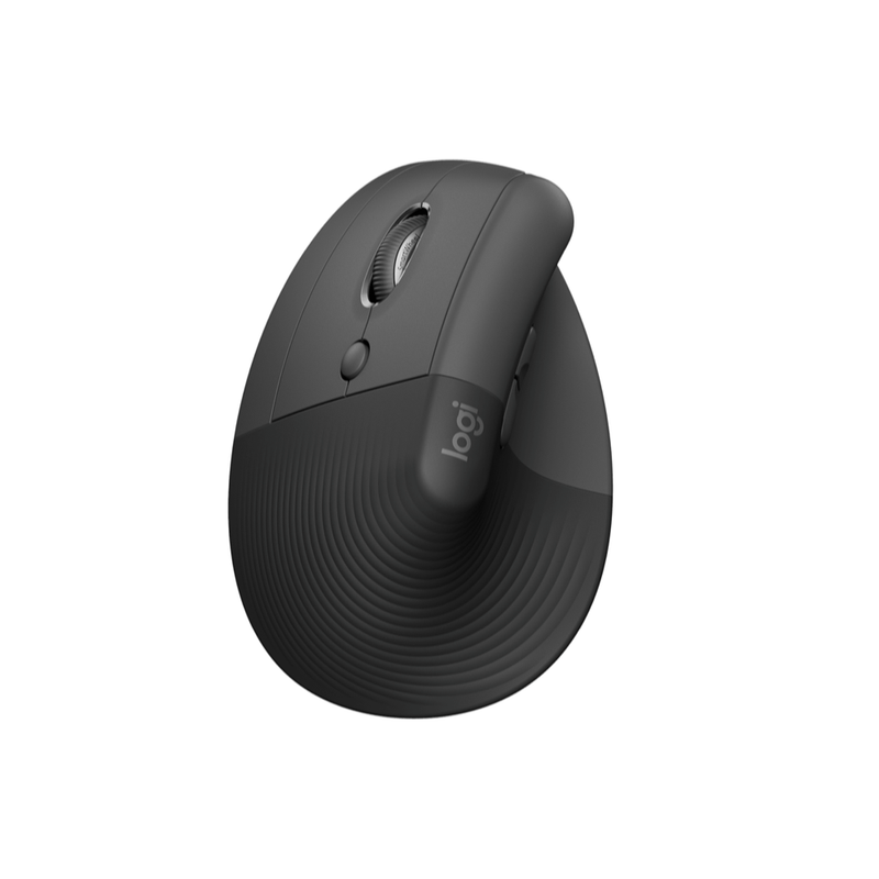 Mouse Vertical Inalámbrico Logitech Lift Zurdo Grafito