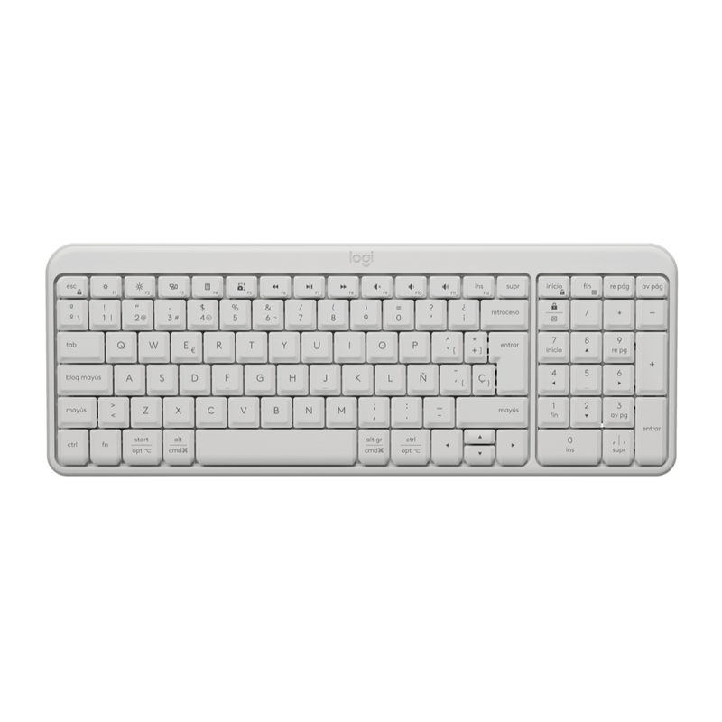 Teclado Bluetooth Logitech K250 Blanco Crudo