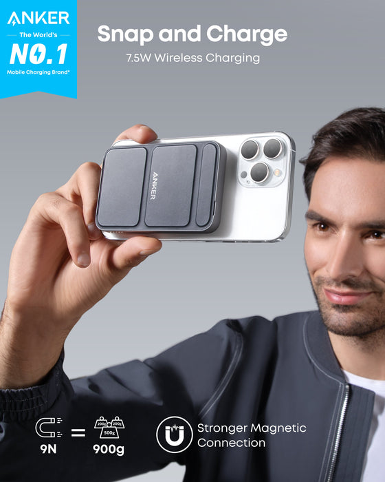 Anker 622 MagGo 5000mAh (A1614) – Power Bank Magnético con Soporte Plegable (Copia) - ibeamcl