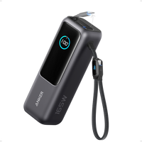 Anker Power Bank 25000mAh 165W con Cables USB-C Retráctiles – Carga Rápida PD 100W