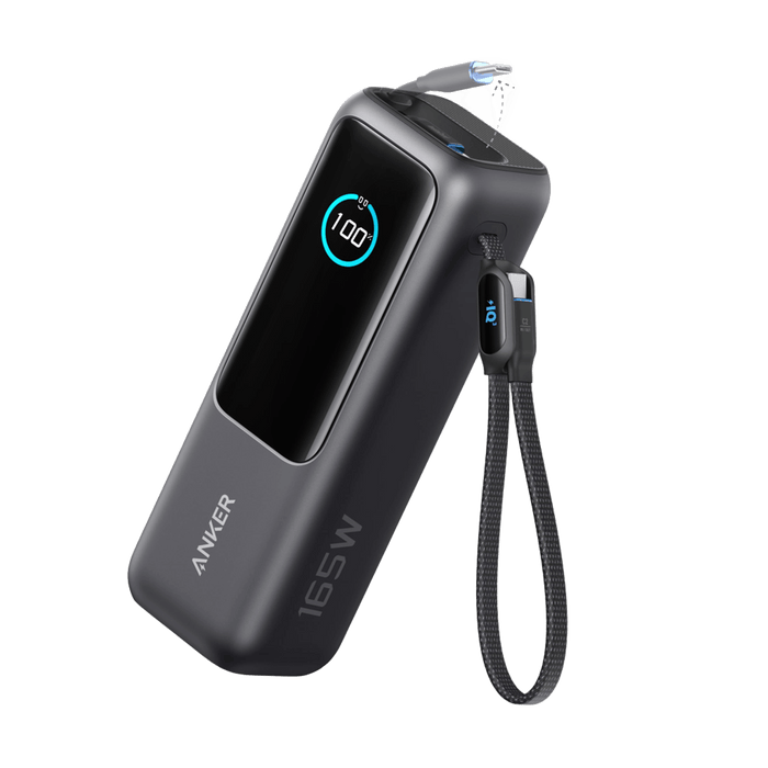 Anker Power Bank 25000mAh 165W con Cables USB-C Retráctiles – Carga Rápida PD 100W - ibeamcl