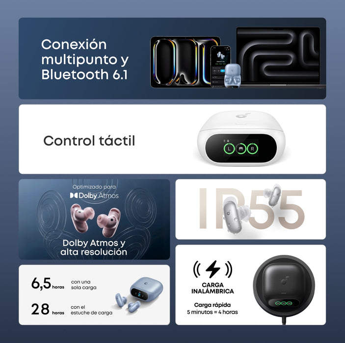 soundcore Audifono TWS Liberty 5 Pro Rosa