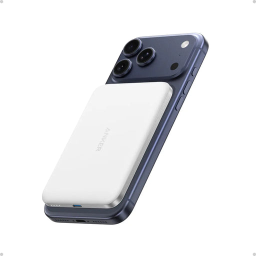 Power Bank Magnético Anker Nano 5000mAh Qi2 Ultra Slim Blanco – Carga Inalámbrica 15W USB-C 20W - ibeamcl