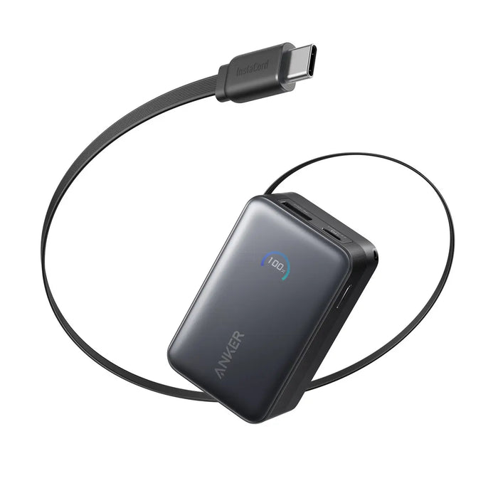 Anker Nano 10000mah Cable Retráctil 70cm, Carga Rápida 45W