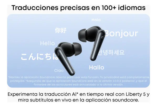 soundcore Audifono TWS Liberty 5 Negra