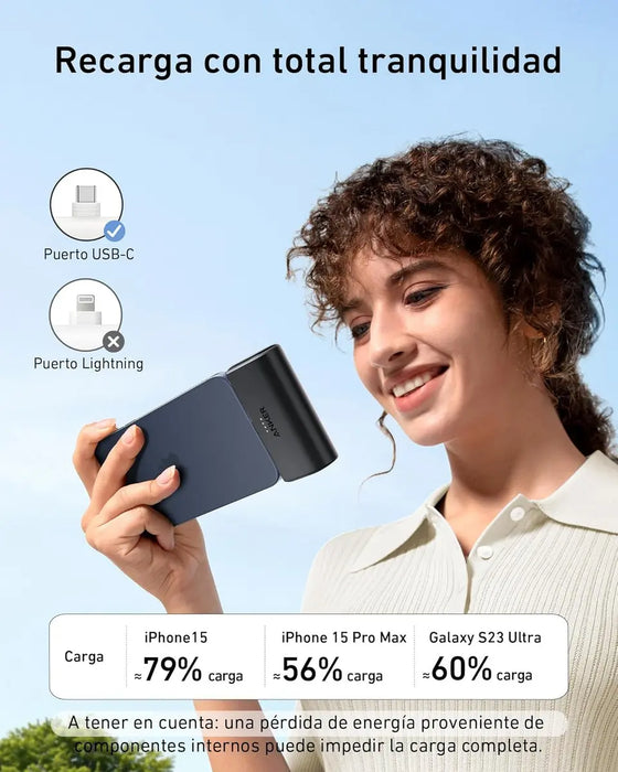 Cargador Portátil Power Bank Anker Nano, 5000mah 22.5w, n