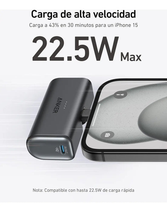 Cargador Portátil Power Bank Anker Nano, 5000mah 22.5w, n