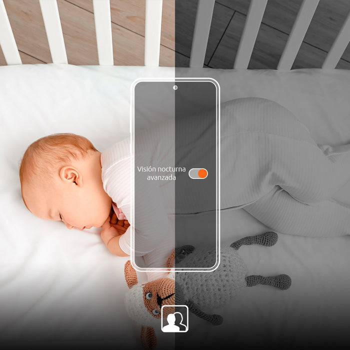 Nexxt Camara bebé inteligente 2K Wi-Fi, visión nocturna, detección de llanto - ibeamcl
