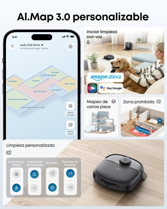 Eufy Aspiradora Robot Omni C28 Negra