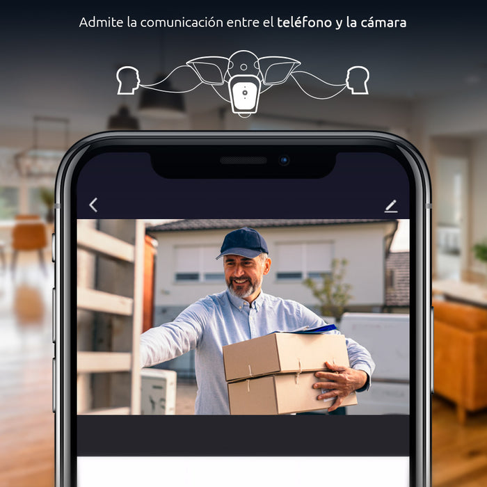 Cámara Nexxt Wi-fi Exterior 2k Con 2 Focos Led Color Blanco - ibeamcl
