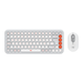 Combo Teclado y Mouse Logitech POP Icon Blanco Crudo y Naranja