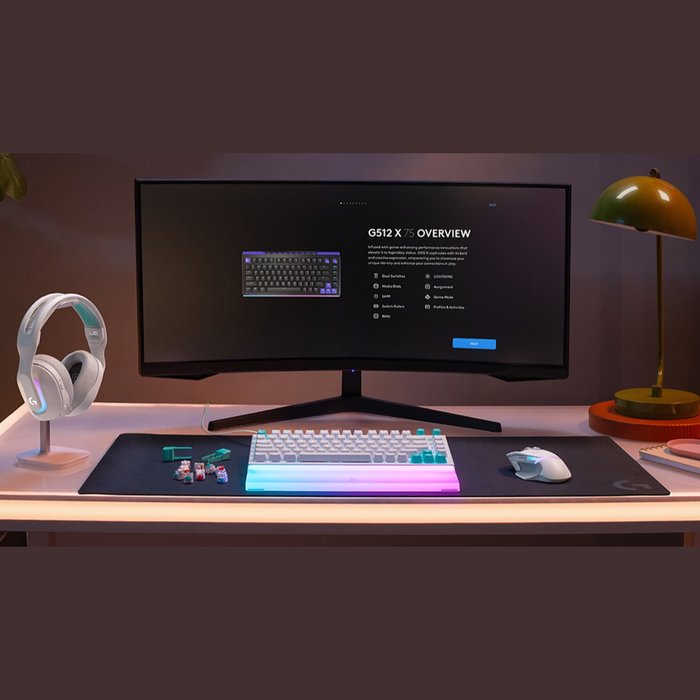 Apoyamuñecas Gamer Logitech G512 X 75 Blanco