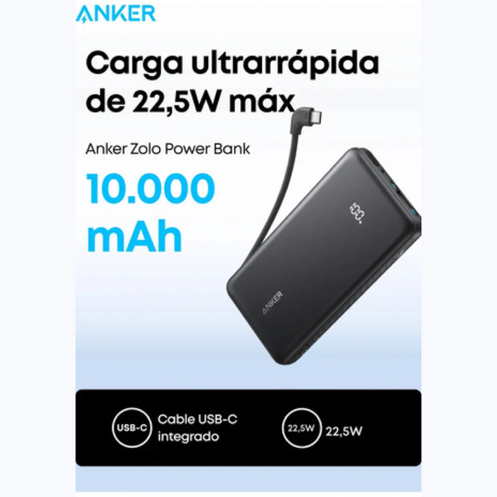 Power Bank Anker Zolo 10K 22,5W Negro
