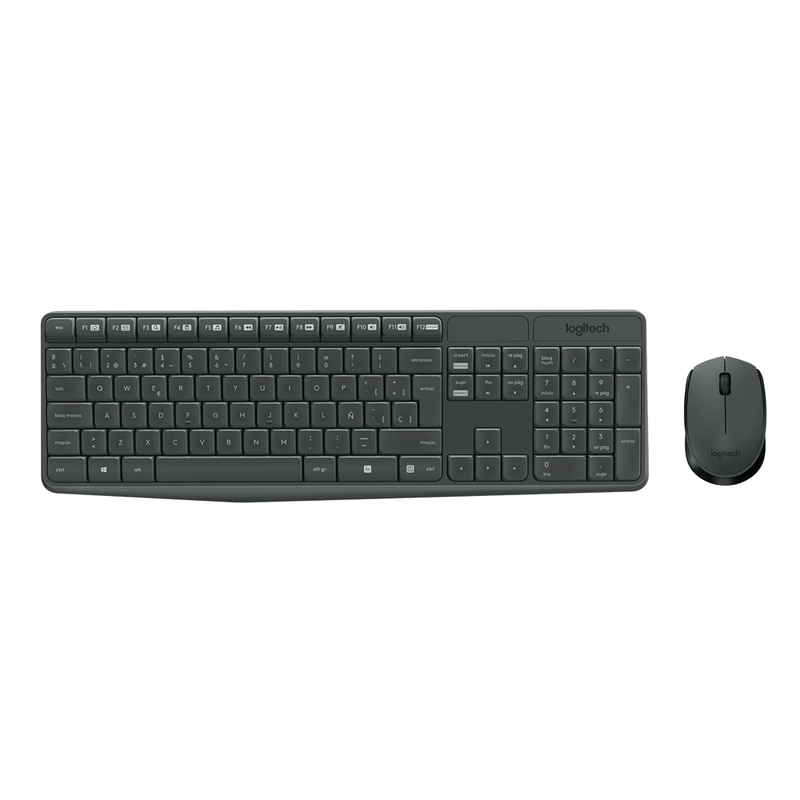 Combo Teclado y Mouse Inalámbrico Logitech MK235 Gris