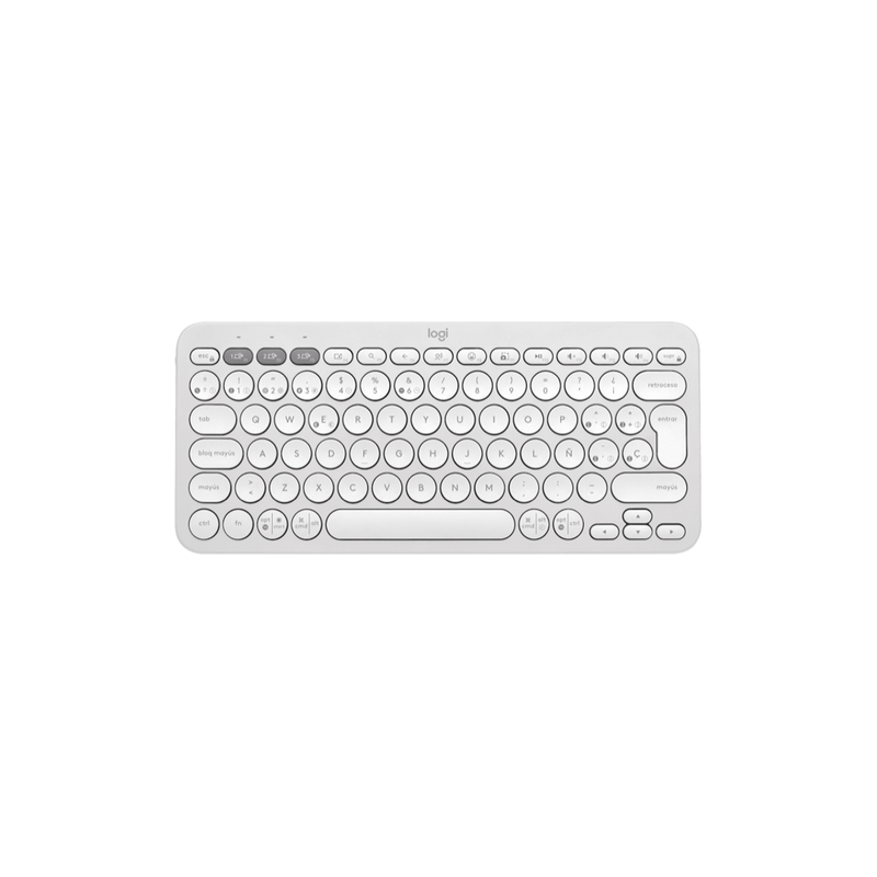 Teclado Bluetooth Logitech Pebble Keys 2 K380s Blanco