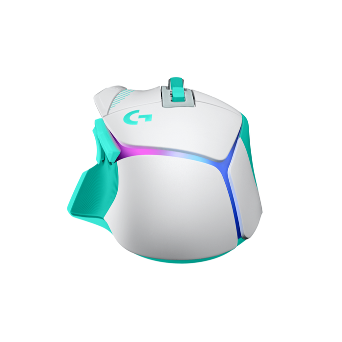 Mouse Gamer Inalámbrico Logitech G502 X Plus Blanco y Menta