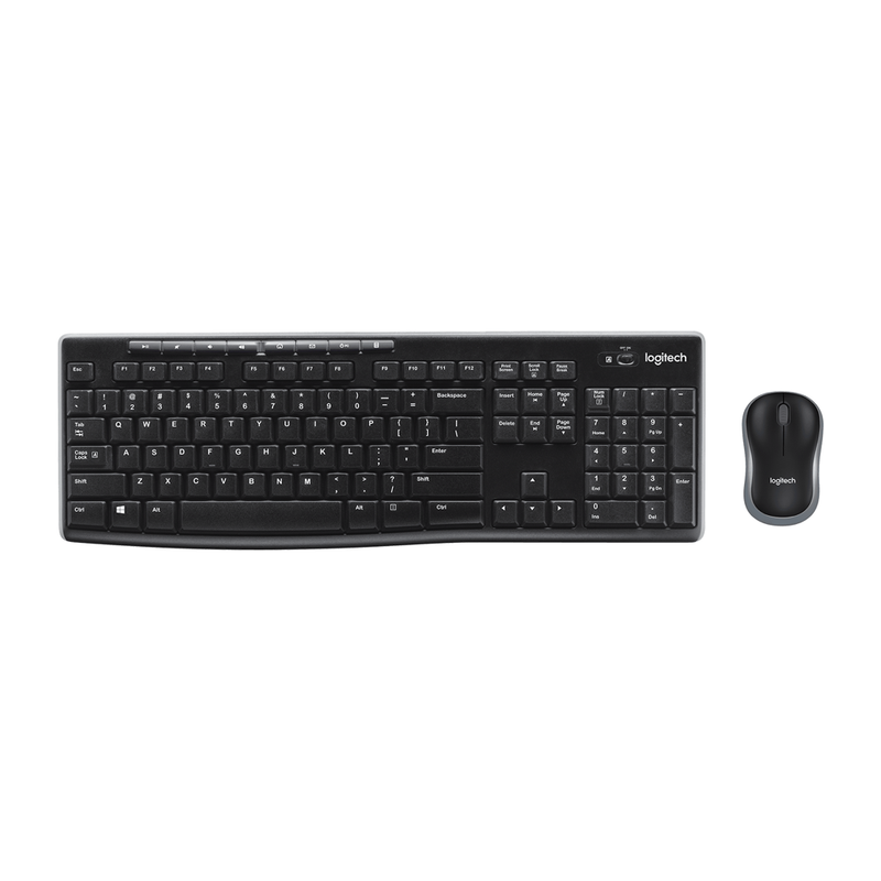 Combo Teclado y Mouse Inalámbrico Logitech MK270 Negro