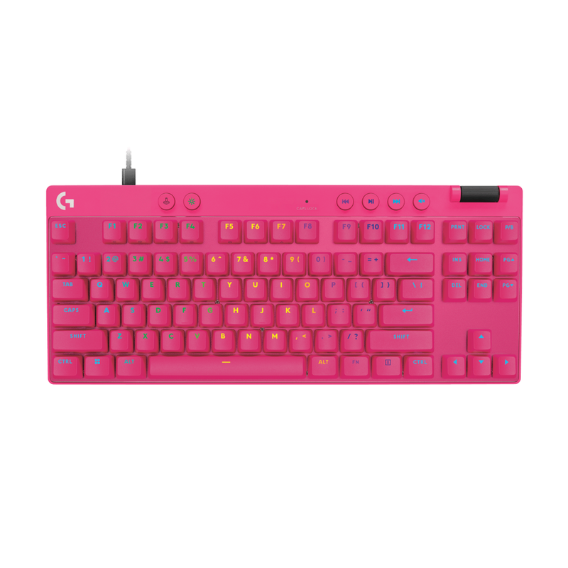 Teclado Gamer Logitech G PRO X TKL Rapid Magenta