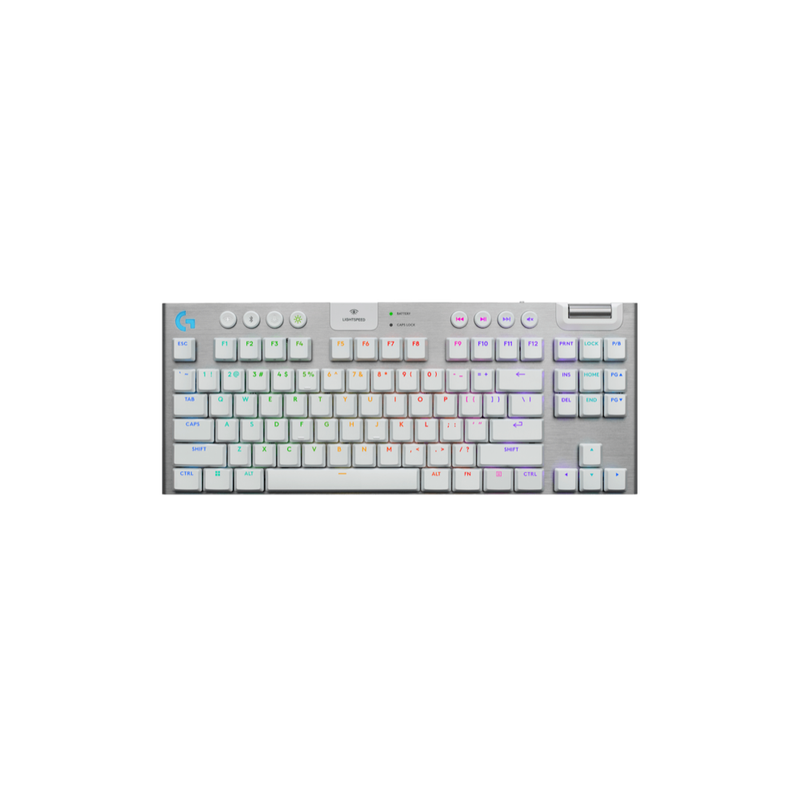 Teclado Gamer Inalámbrico Logitech G915 X TKL Lightspeed Blanco