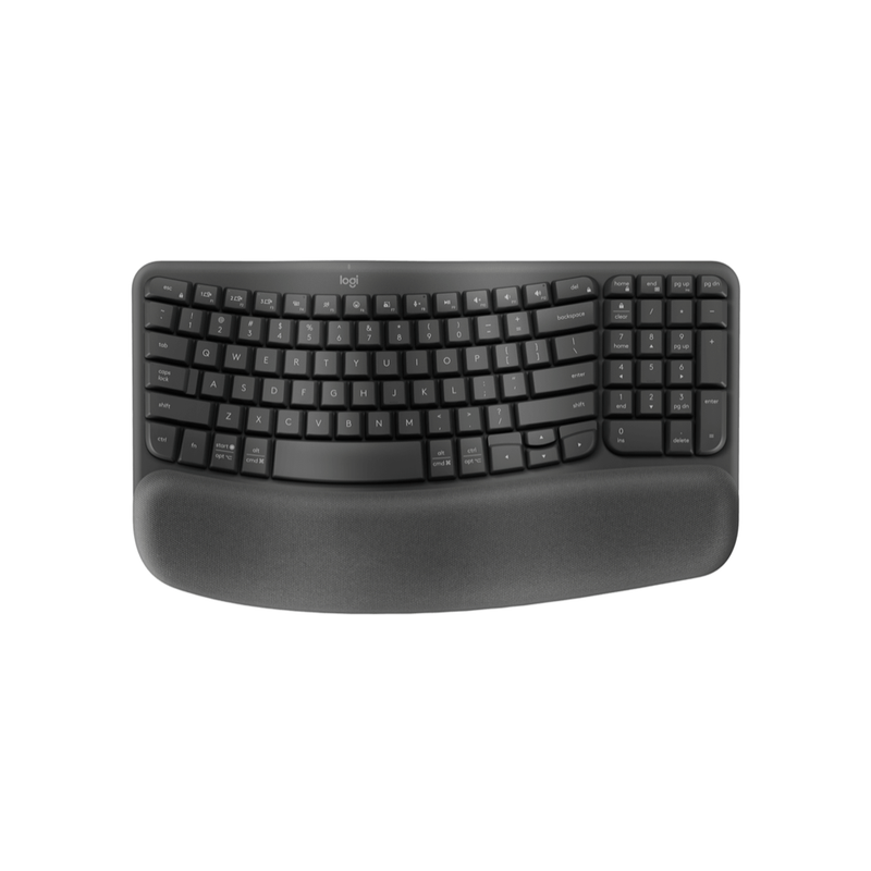 Teclado Ergonómico Inalámbrico Logitech Wave Keys Grafito