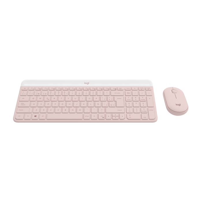 Combo Teclado y Mouse Inalámbrico Logitech MK470 Rosa