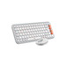 Combo Teclado y Mouse Logitech POP Icon Blanco Crudo y Naranja