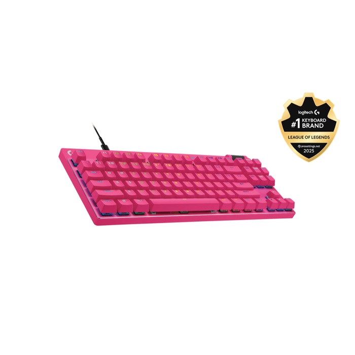 Teclado Gamer Logitech G PRO X TKL Rapid Magenta