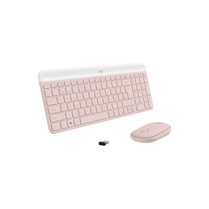 Combo Teclado y Mouse Inalámbrico Logitech MK470 Rosa
