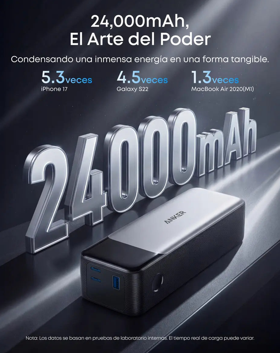 Power Bank Anker 737 PowerCore 24K Negro