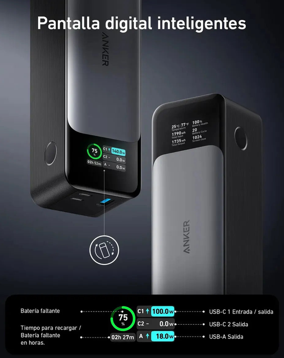 Power Bank Anker 737 PowerCore 24K Negro