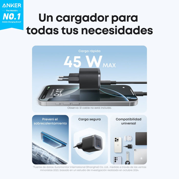 Cargador USB C 45W 511 Nano Pro Anker